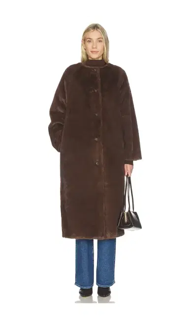 Line & Dot Axel Faux Fur Coat | Thumbnail 2