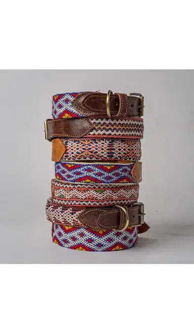 Verve Culture Moroccan Kilim Dog Collar & Leash | Thumbnail 2 Verve Culture Moroccan Kilim Dog Collar & Leash | Thumbnail 2