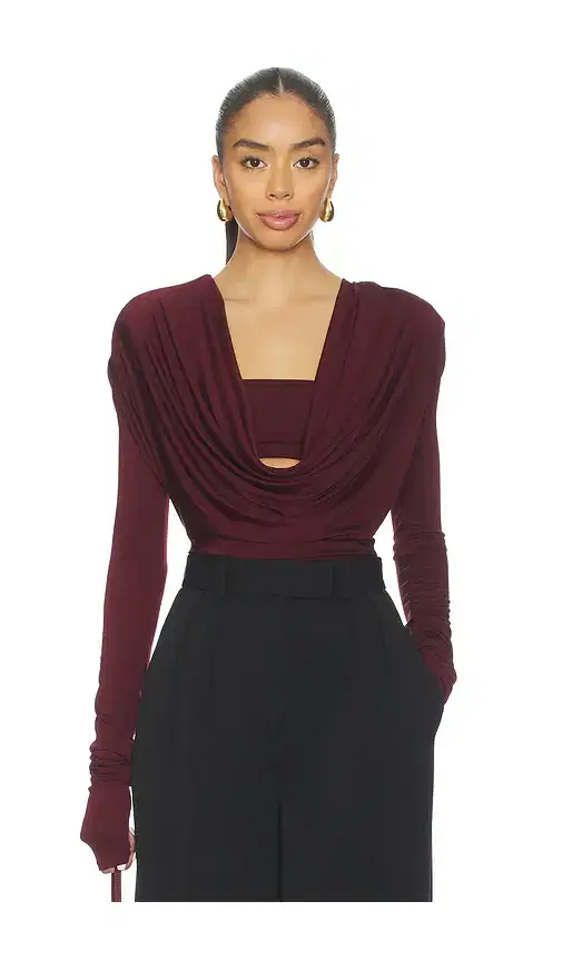Cowl Neck Bandeau Top
