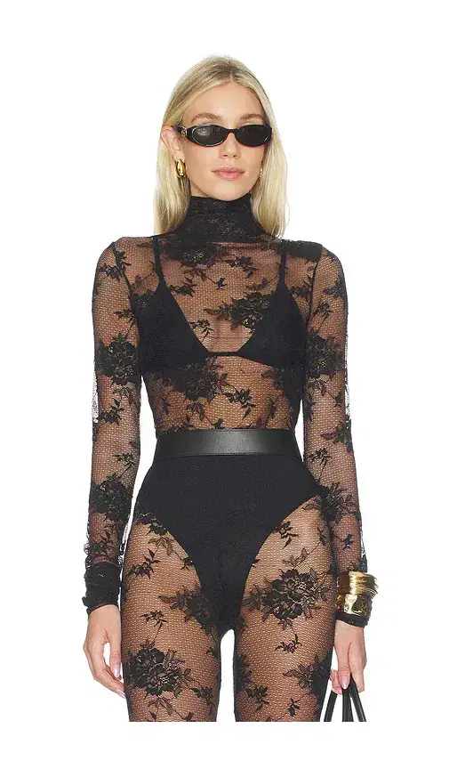 The Andamane West Lace Bodysuit Crisscross Back Bodysuit
