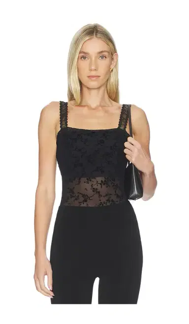 AllSaints Charli Flocked Bodysuit | Thumbnail 1