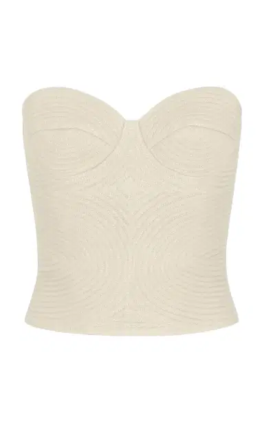 Andres Otalora Morenita Embroidered Linen Top | Thumbnail 1