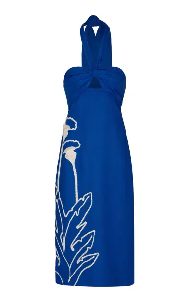 Andres Otalora Inoportuna Embroidered Linen Midi Dress | Thumbnail 3