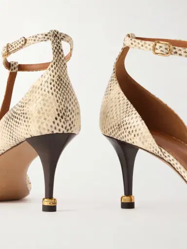 Chloé Cleia 70 Snake-effect Leather Pumps | Thumbnail 5 Chloé Cleia 70 Snake-effect Leather Pumps | Thumbnail 5