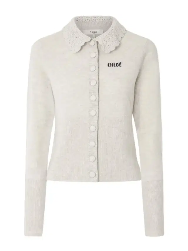 Crochet-trimmed Logo-detailed Wool Cardigan