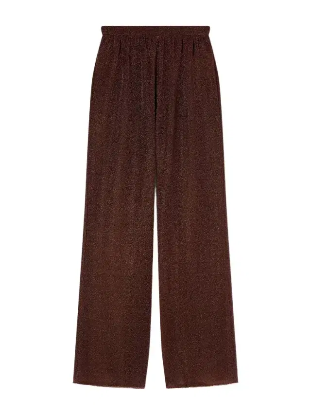 Lumière Metallic Stretch-knit Wide-leg Pants