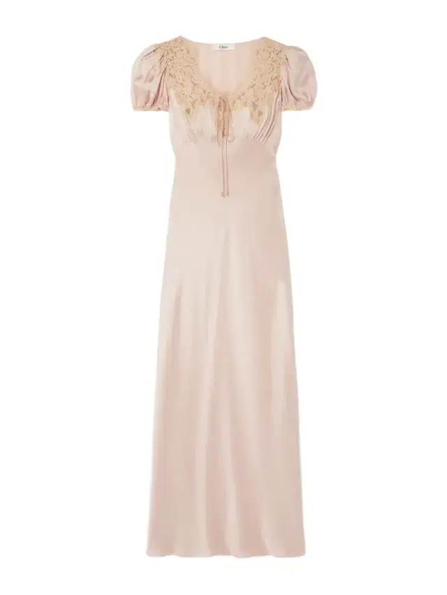 Chloé Lace-trimmed Silk-satin Gown