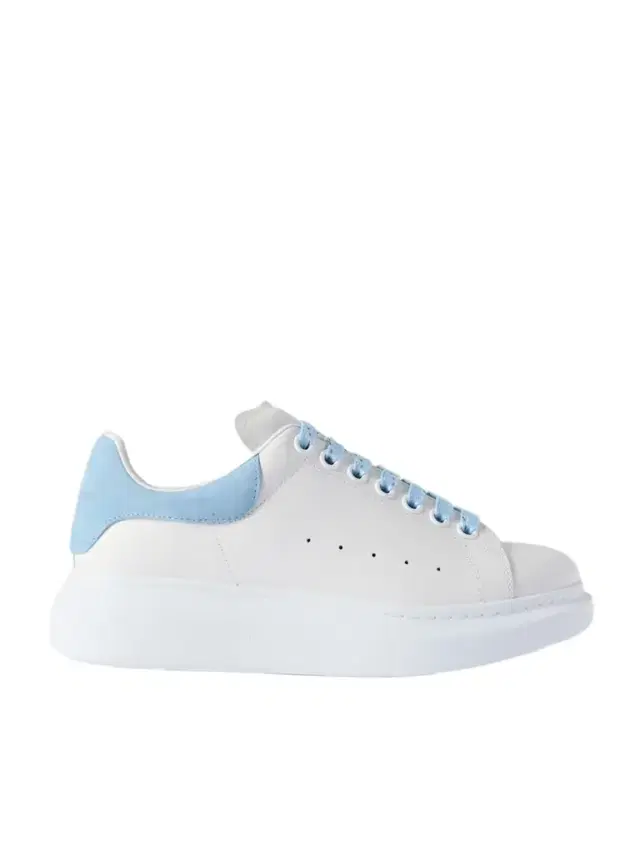 Overisize-sole Suede-trimmed Leather Sneakers
