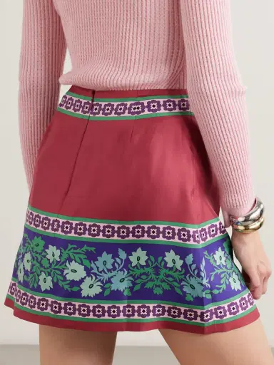 La DoubleJ Foulard Printed Silk Mini Skirt | Thumbnail 3 La DoubleJ Foulard Printed Silk Mini Skirt | Thumbnail 3