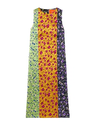 La DoubleJ Paneled Embroidered Cloque Maxi Dress | Thumbnail 1