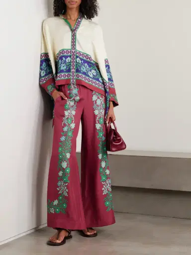 La DoubleJ Palazzo Printed Silk Wide-leg Pants | Thumbnail 2