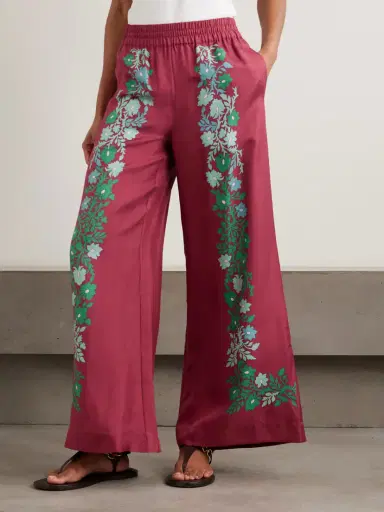 La DoubleJ Palazzo Printed Silk Wide-leg Pants | Thumbnail 3