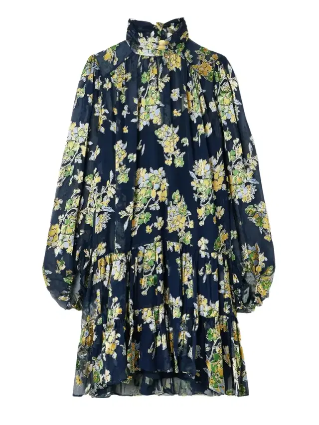 Anaya Pussy-bow Devoré-velvet Chiffon Mini Dress
