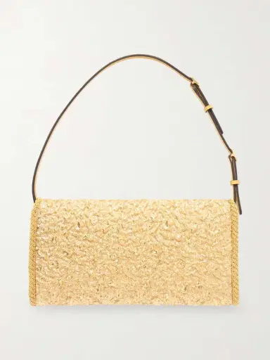 Valentino Garavani Devain Leather-trimmed Cloqué Shoulder Bag | Thumbnail 4 Valentino Garavani Devain Leather-trimmed Cloqué Shoulder Bag | Thumbnail 4
