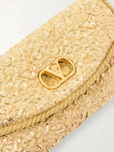 Valentino Garavani Devain Leather-trimmed Cloqué Shoulder Bag | Thumbnail 5 Valentino Garavani Devain Leather-trimmed Cloqué Shoulder Bag | Thumbnail 5
