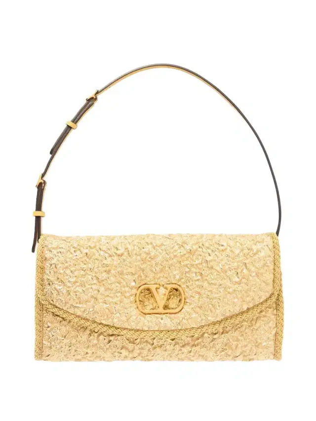 Devain Leather-trimmed Cloqué Shoulder Bag