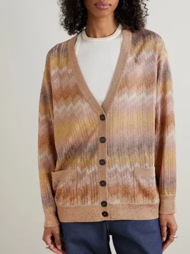 Missoni Striped Metallic Crochet-knit Cardigan | Thumbnail 3