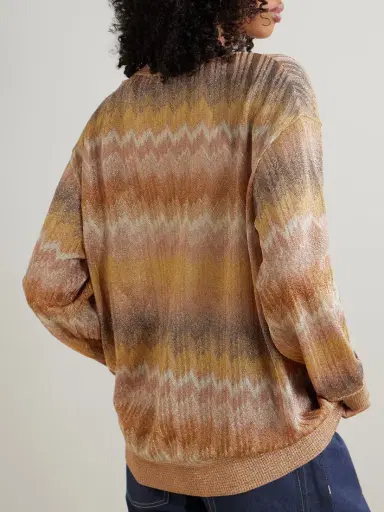 Missoni Striped Metallic Crochet-knit Cardigan | Thumbnail 4