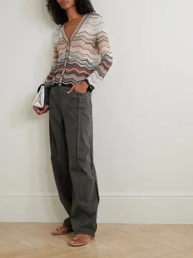 Missoni Sequin-embellished Striped Metallic Crochet-knit Cardigan | Thumbnail 2 Missoni Sequin-embellished Striped Metallic Crochet-knit Cardigan | Thumbnail 2