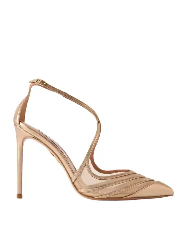 Alana 105 Metallic Leather And Mesh Pumps Alana 105 Metallic Leather And Mesh Pumps