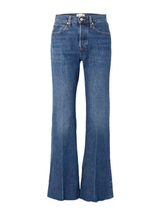The Lax Distressed Mid-rise Flared Jeans