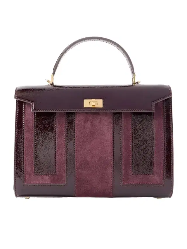 Mortimer Patchwork Patent-leather And Suede Tote