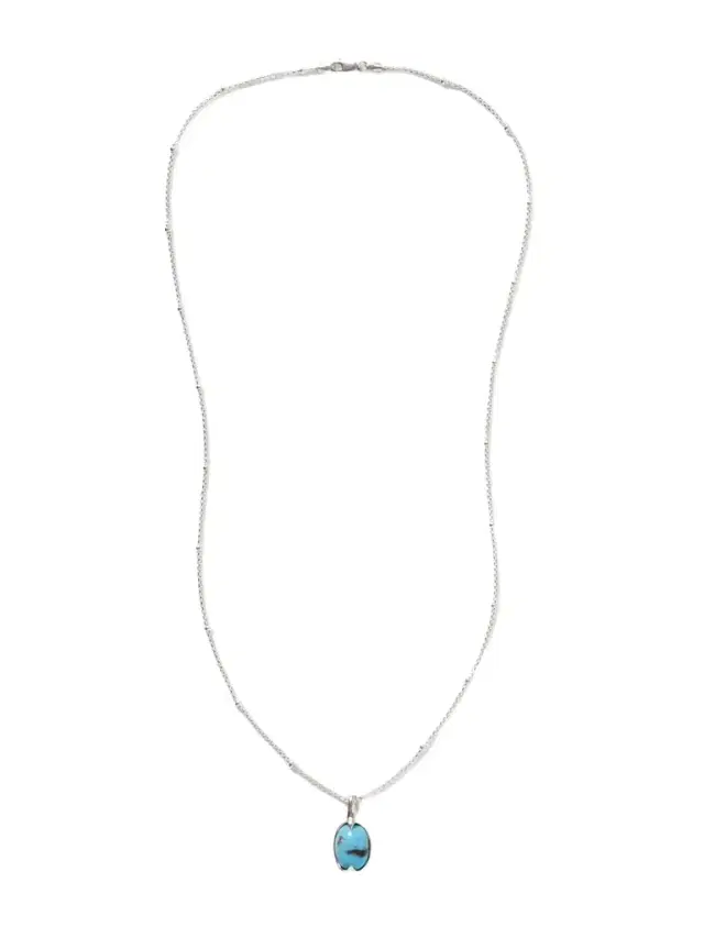 Orb Sterling Silver And Turquoise Necklace