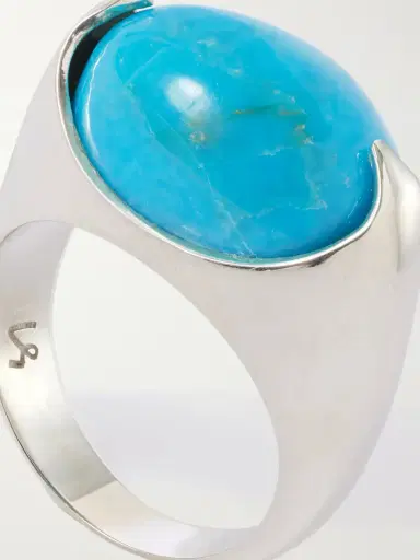 Loren Stewart Orb Sterling Silver And Turquoise Ring | Thumbnail 4