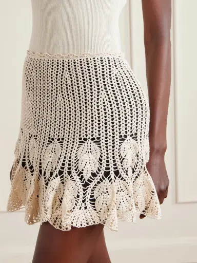 Magda Butrym Crocheted Cotton Mini Skirt | Thumbnail 5 Magda Butrym Crocheted Cotton Mini Skirt | Thumbnail 5