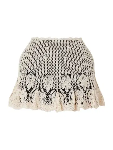 Magda Butrym Crocheted Cotton Mini Skirt | Thumbnail 1 Magda Butrym Crocheted Cotton Mini Skirt | Thumbnail 1