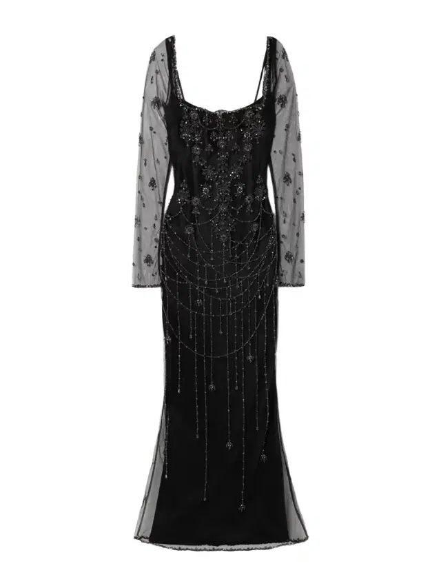 Chandelier Embellished Tulle Gown