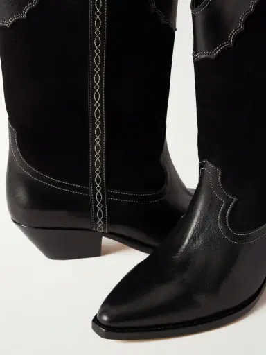 Isabel Marant Duerto Embroidered Suede And Leather Ankle Boots | Thumbnail 5