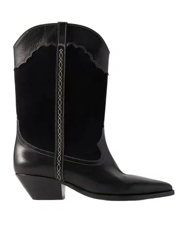 Isabel Marant Duerto Embroidered Suede And Leather Ankle Boots | Thumbnail 1