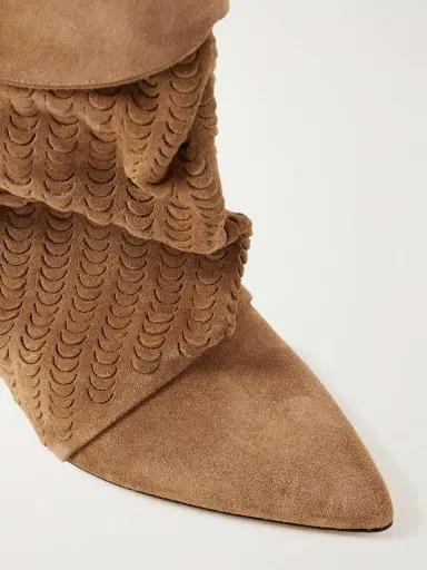 Isabel Marant Edrik Gathered Perforated Suede Ankle Boots | Thumbnail 5