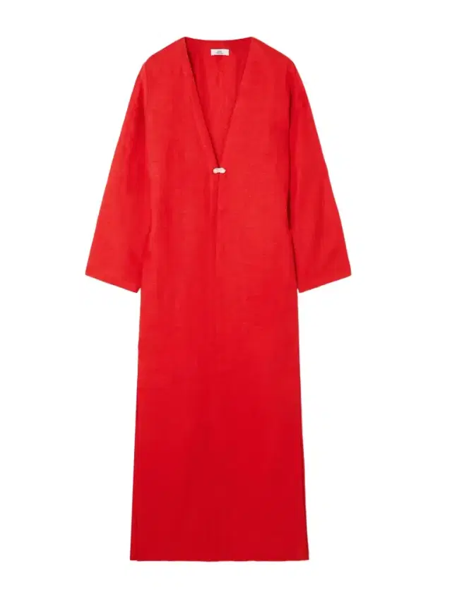 Pearl-embellished Linen Kaftan