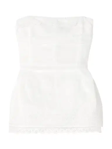 Magda Butrym Scalloped Broderie Anglaise Cotton-blend Peplum Bustier Top | Thumbnail 1 Magda Butrym Scalloped Broderie Anglaise Cotton-blend Peplum Bustier Top | Thumbnail 1