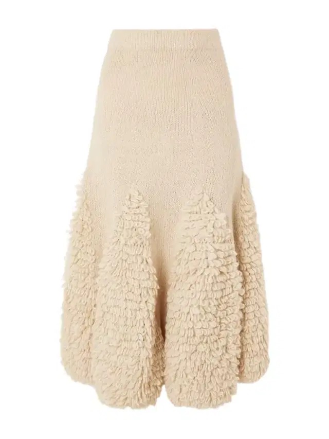 Nathalie Ruffled Alpaca-blend Bouclé Midi Skirt