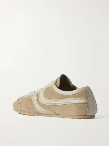 Dries Van Noten Leather-trimmed Suede Sneakers | Thumbnail 3 Dries Van Noten Leather-trimmed Suede Sneakers | Thumbnail 3