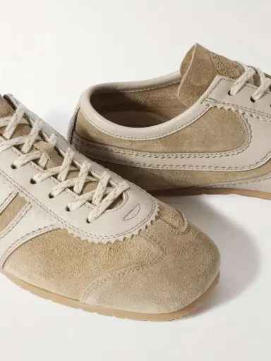Dries Van Noten Leather-trimmed Suede Sneakers | Thumbnail 4 Dries Van Noten Leather-trimmed Suede Sneakers | Thumbnail 4