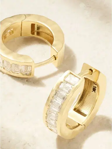 Octavia Elizabeth 18-karat Gold Diamond Hoop Earrings | Thumbnail 3