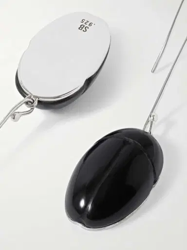 Sophie Buhai Scarab Silver Onyx Drop Earrings | Thumbnail 3 Sophie Buhai Scarab Silver Onyx Drop Earrings | Thumbnail 3