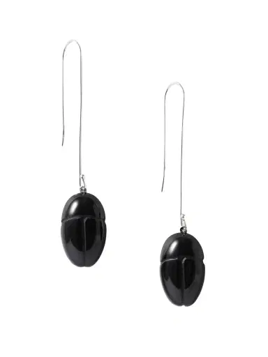 Sophie Buhai Scarab Silver Onyx Drop Earrings | Thumbnail 1 Sophie Buhai Scarab Silver Onyx Drop Earrings | Thumbnail 1