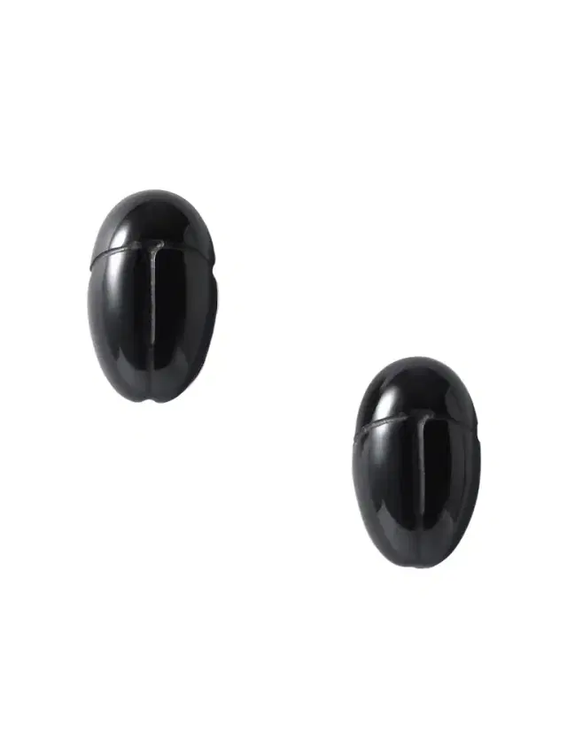 Scarab Silver Onyx Earrings