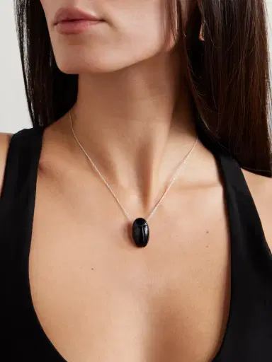 Sophie Buhai Scarab Silver Onyx Necklace | Thumbnail 2 Sophie Buhai Scarab Silver Onyx Necklace | Thumbnail 2