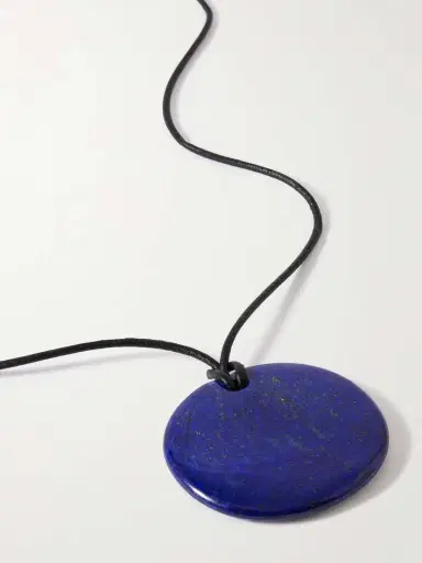 Sophie Buhai Full Moon Silver, Cord And Lapis Lazuli Necklace | Thumbnail 4 Sophie Buhai Full Moon Silver, Cord And Lapis Lazuli Necklace | Thumbnail 4