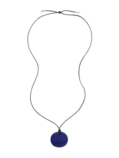 Sophie Buhai Full Moon Silver, Cord And Lapis Lazuli Necklace | Thumbnail 1 Sophie Buhai Full Moon Silver, Cord And Lapis Lazuli Necklace | Thumbnail 1