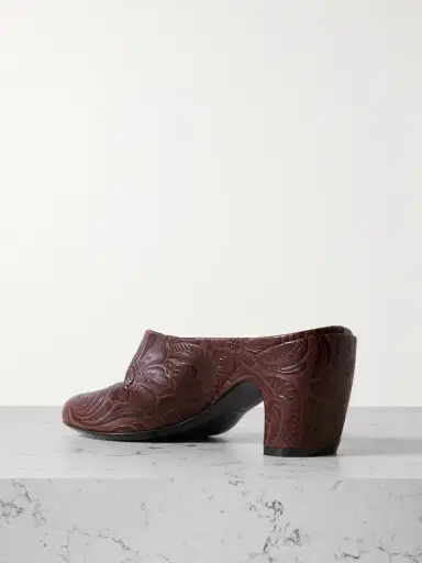 Dries Van Noten Embossed Leather Mules | Thumbnail 3