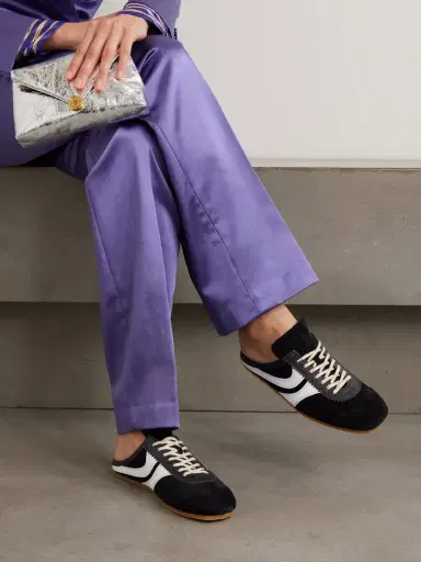 Dries Van Noten Leather-trimmed Suede Slip-on Sneakers | Thumbnail 2 Dries Van Noten Leather-trimmed Suede Slip-on Sneakers | Thumbnail 2