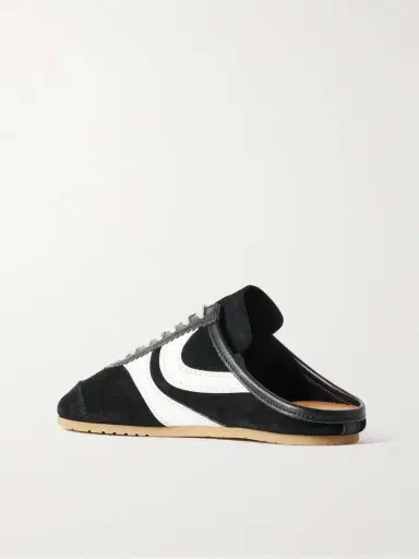 Dries Van Noten Leather-trimmed Suede Slip-on Sneakers | Thumbnail 3 Dries Van Noten Leather-trimmed Suede Slip-on Sneakers | Thumbnail 3