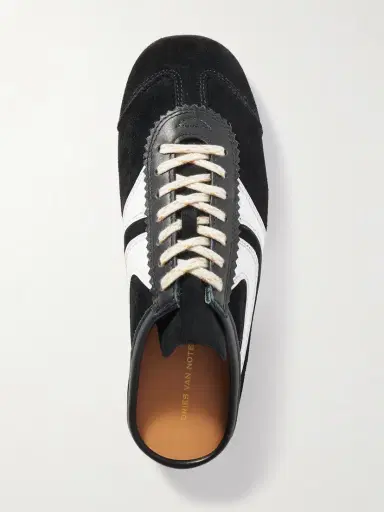 Dries Van Noten Leather-trimmed Suede Slip-on Sneakers | Thumbnail 5 Dries Van Noten Leather-trimmed Suede Slip-on Sneakers | Thumbnail 5